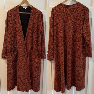 LuLaRoe Burnt Orange Long Duster. Size M